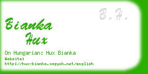 bianka hux business card